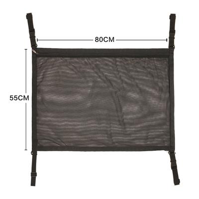 SEAMETAL Car Ceiling Storage Net Pocket 80cm*55cm Hanging Polyester Mesh Storage Bag Traveling Auto Roof Organizer with Zipper