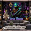 Wall Hanging Tapestry Custom NameTeenage Mutant Ninja Turtles Pattern Personalized Printed Fabric Wall Decor