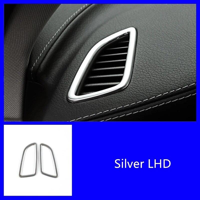 

Приборная панель автомобиля, рамка для кондиционера, декоративная наклейка, накладка для Mercedes Benz C Class W205 GLC X253 2015-20, аксессуары серебряный