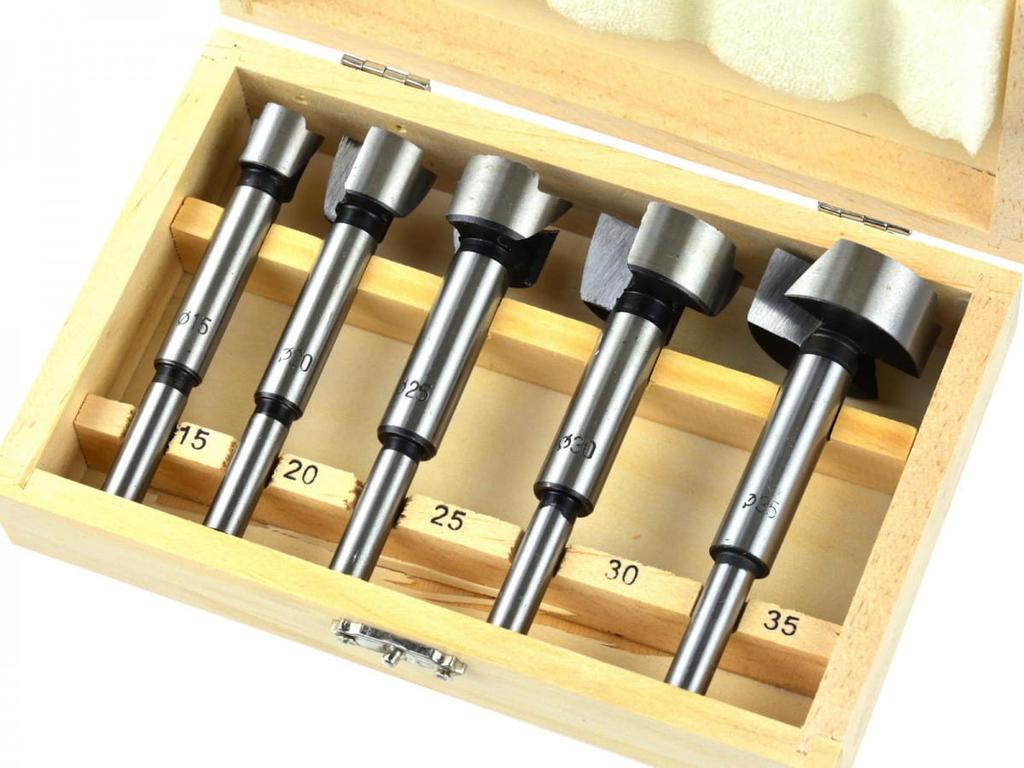 Awtools Knotters For Wood / Set 5 Pcs. 15-20-25-30-35Mm Shank 8Mm