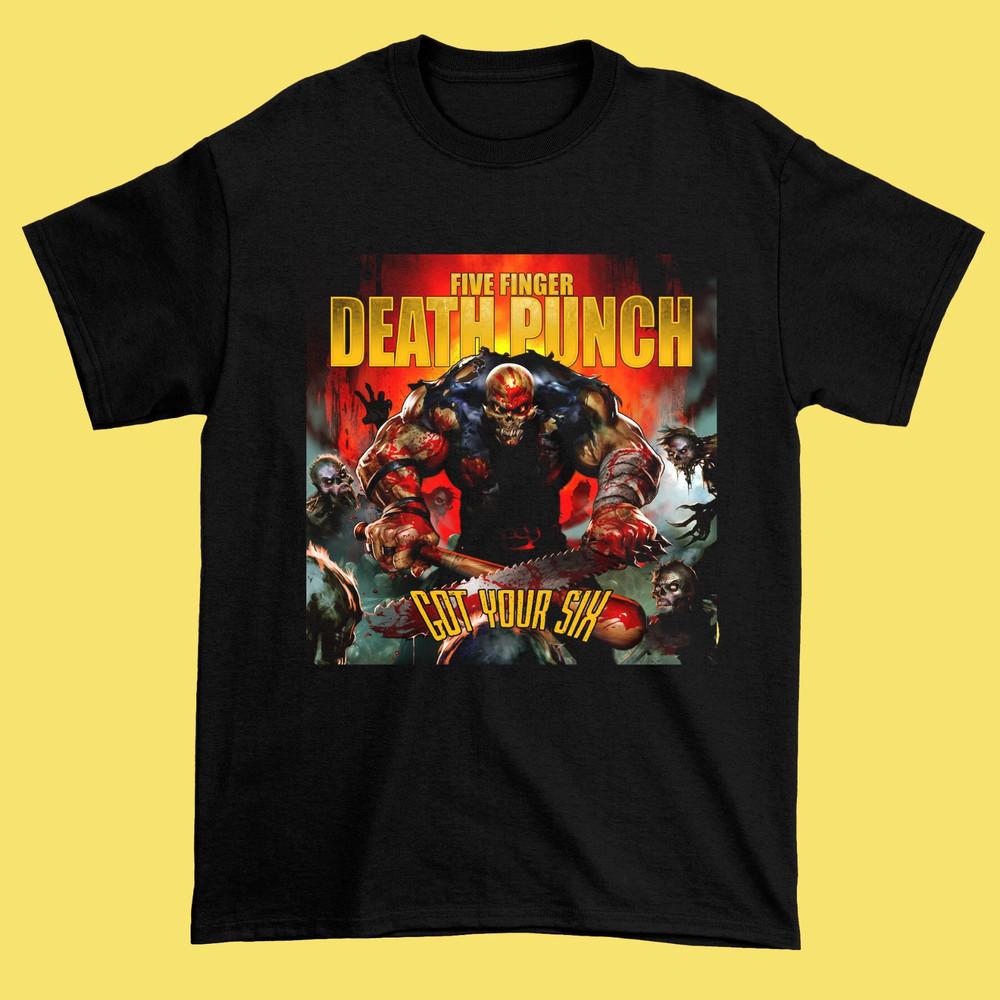

Five Finger Death Punch - Got Your Six Black cotton T Shirt Unisex T-Shirt XXL
