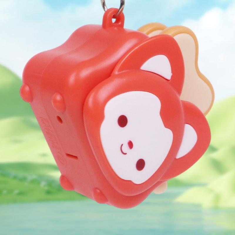 Novelty Toaster Keychain Realistic Sound Effect Plastic Simulation Model Multipurpose Decorative Accessory