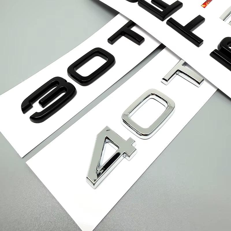 for v1 Q6 Trunk Displacement Letter Sticker plastic 40TFSI 45TFSI 50TFSI TFSI 45TDI TDI 40TDI 50TDI Car Sticker Accessories