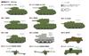 Pit Road MI Series WWII Russian Military Vehicle Set 1 White Metal Plastic Model Kit with Two Heavy Tanks 1/700 T-35 (MI06SP) (Combat Vehicles)