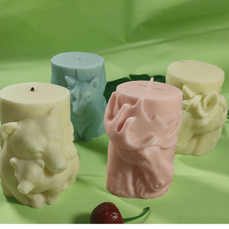 Animal Series Silicone Mold | Elk, Bear, Wolf & Horse Candle, Resin & Soap Kit | DIY Gift & Home Decor