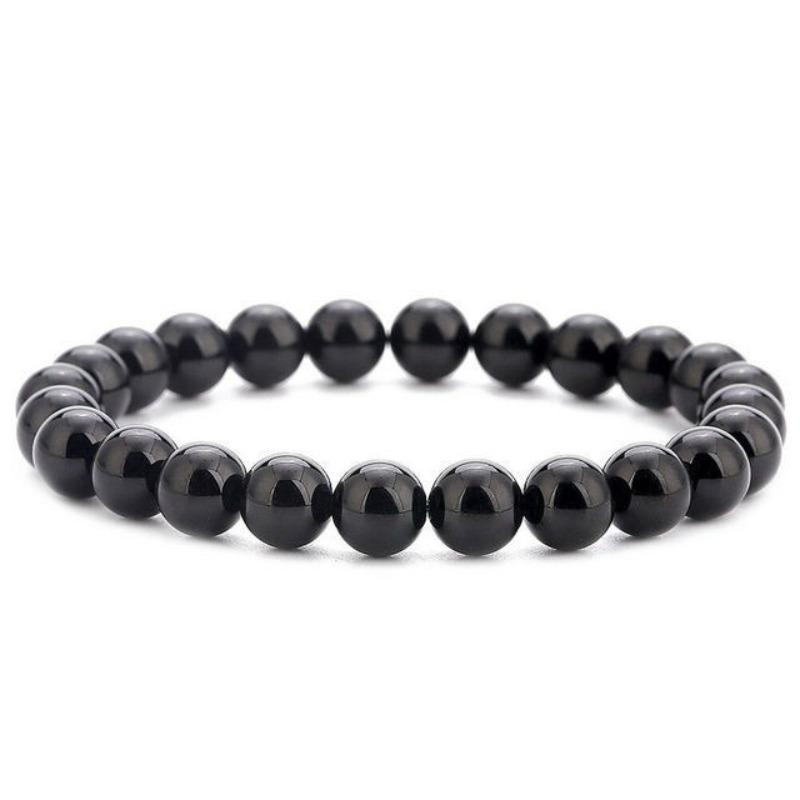 8Mm Natural Stone Bead Bracelet Men's Turquoise Elastic Bracelet.