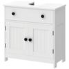 Washbasin Cabinet Modern And Freestanding With Soft Close Hangers Drawer And 2 Doors White