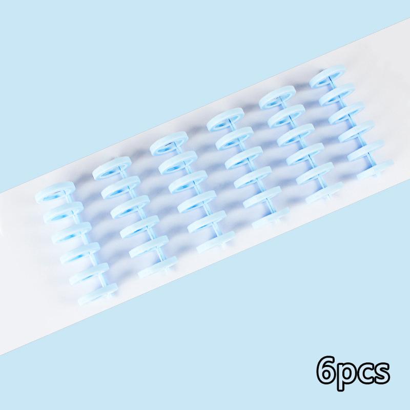 

12 шт./набор из 6 отверстий, цветные пластиковые переплетные кольца с пружинными спиральными кольцами, зажим для канцелярских принадлежностей для блокнотов формата А4 и А5