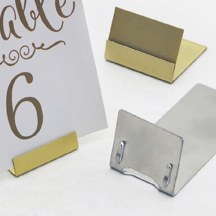 12Pcs Table Number Holders Name Card Clip Business Cards Stand Restaurant Price Label Rack Wedding Table Decoration