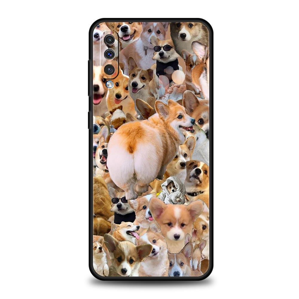 Cute Corgi Dog Phone Case for Samsung Galaxy A56 A36 A26 A16 A34 A24 A42 A22 A20 A12 A40 A30 A10 5G Soft TPU Cover Shell Fundas