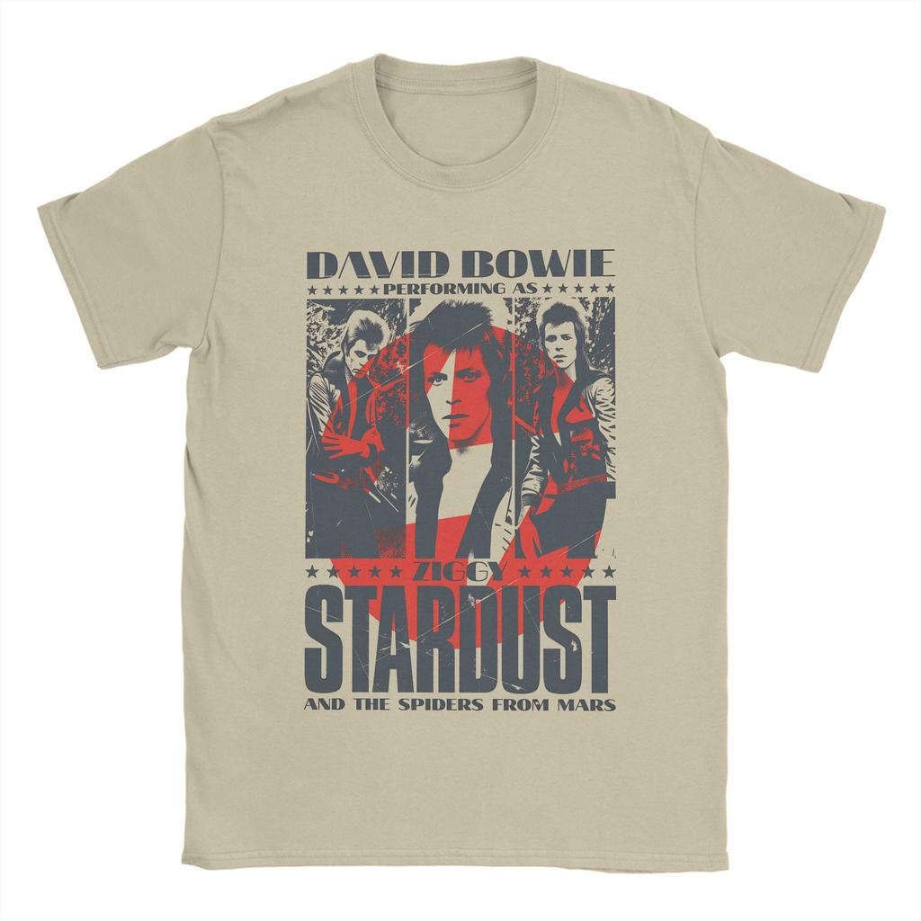Unisex DAVID BOWIE ZIGGY STARDUST T Shirt Pure Cotton Tops Vintage Short Sleeve Crewneck Tee Shirt Summer TShirt