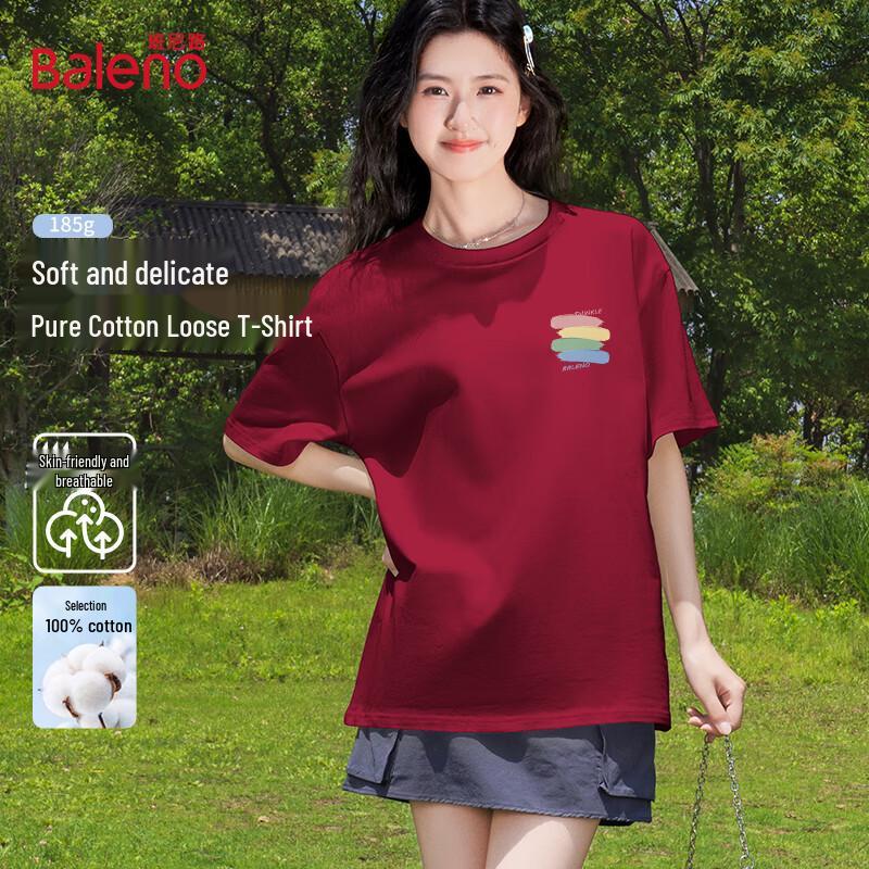 Baleno Women s Pure Cotton Printed Short Sleeve T-Shirt L