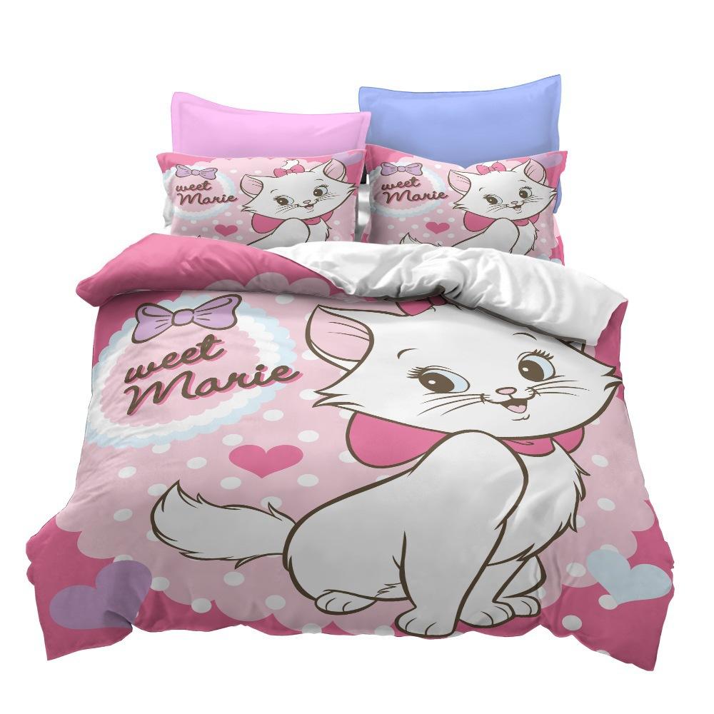 Pościel Koty Seria Rozmiar Trzyczęściowy Poszewka na Kołdrę