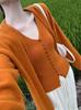 Korean Style Knit V-Neck Cardigan & Camisole Set for Women - Autumn/Winter Sweater Vest Duo