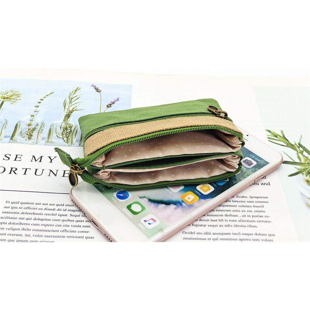 Durable Cotton Coin Purse Portable Change Money Organizers Pouch Girls