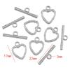 4sets Gold color Stainless Steel OT Toggle Clasps Clasps Love Heart Necklace Bracelet Buckle Connectors for Jewelry Making DIY
