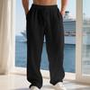 Loose-fit Men's Casual Homewear Linen Simple Light Luxury Sports Trousers
