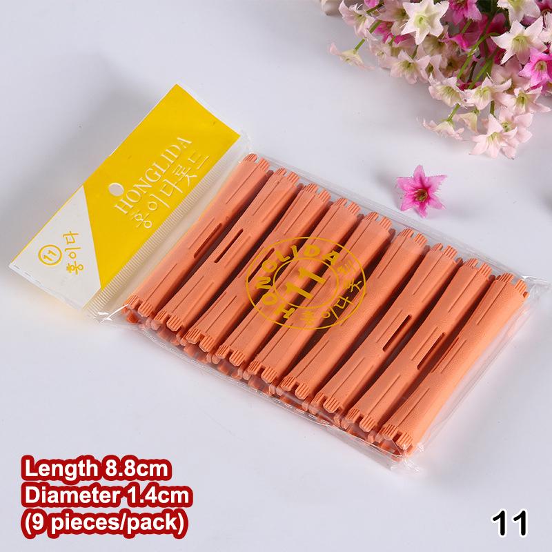 6/9Pcs Hair Perm Rods Cold Wave Perming Rods Heatless Non-Slip Hollow Design Hair Rollers Diy Curlers Barber Shop Hair Styling