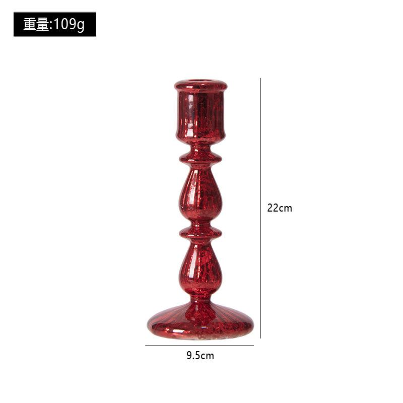 

Vintage Silver Plated Candle Holder Romantic Glass Decor French European Style Home Decoration