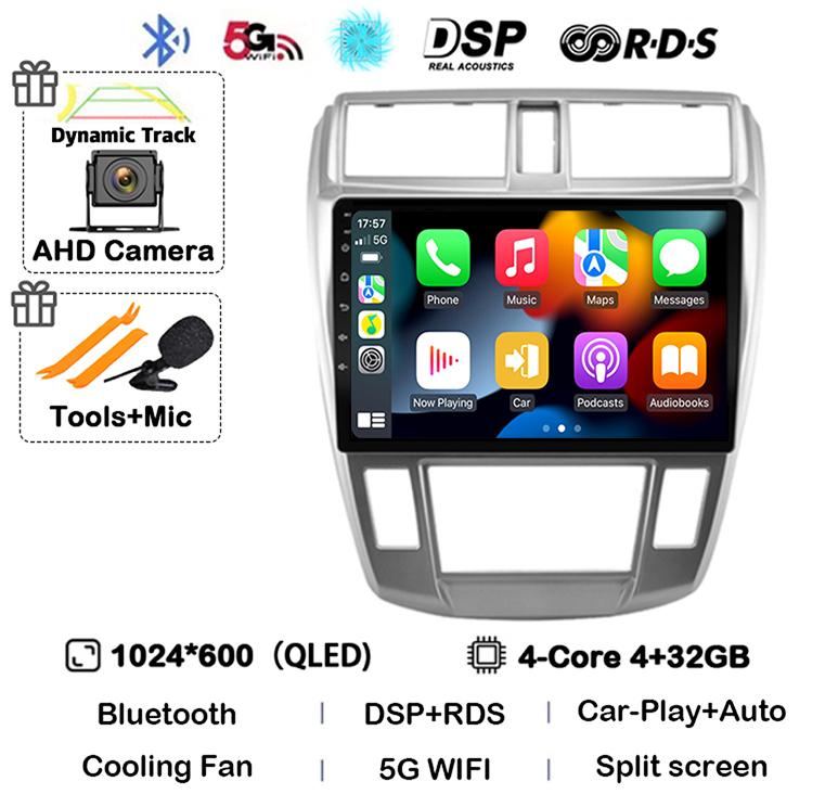 Android 14 Car Radio For Honda City 2008 2009 2010 2011 2012 2013 2014 Multimedia Video Player Navigation GPS Audio 2din DVD DSP