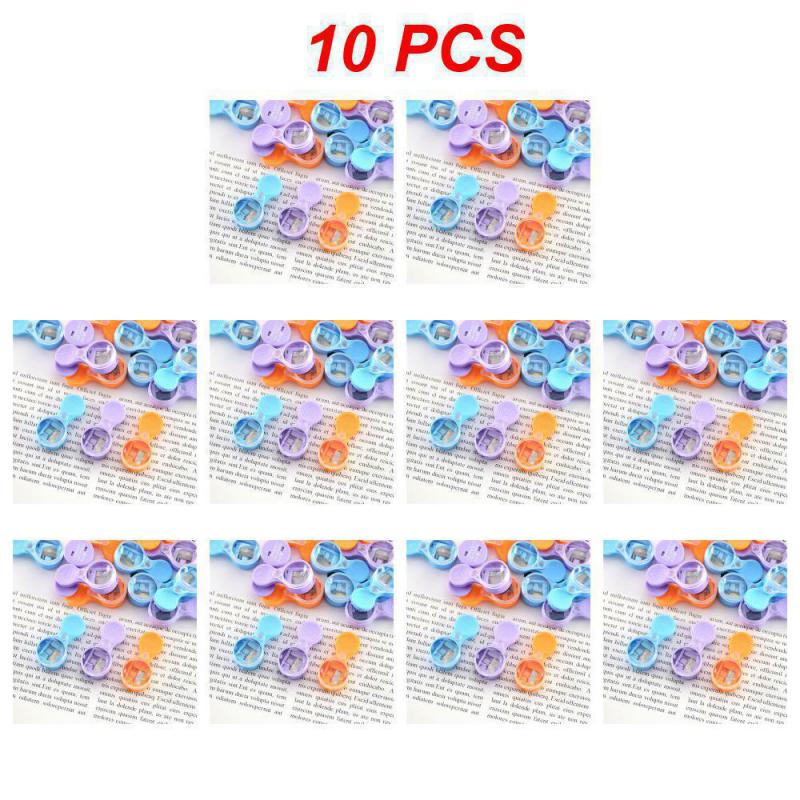 1~10pcs Double-hole Pencil Sharpener Candy Colored Pencil Sharpener Students Spherical Automatic Pencil Planer School Supplies