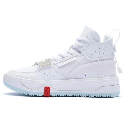 Li Ning Xing Chuan Classic Versatile Durable Lightweight High-Top Sneakers Women Sneakers White AGCR430-2