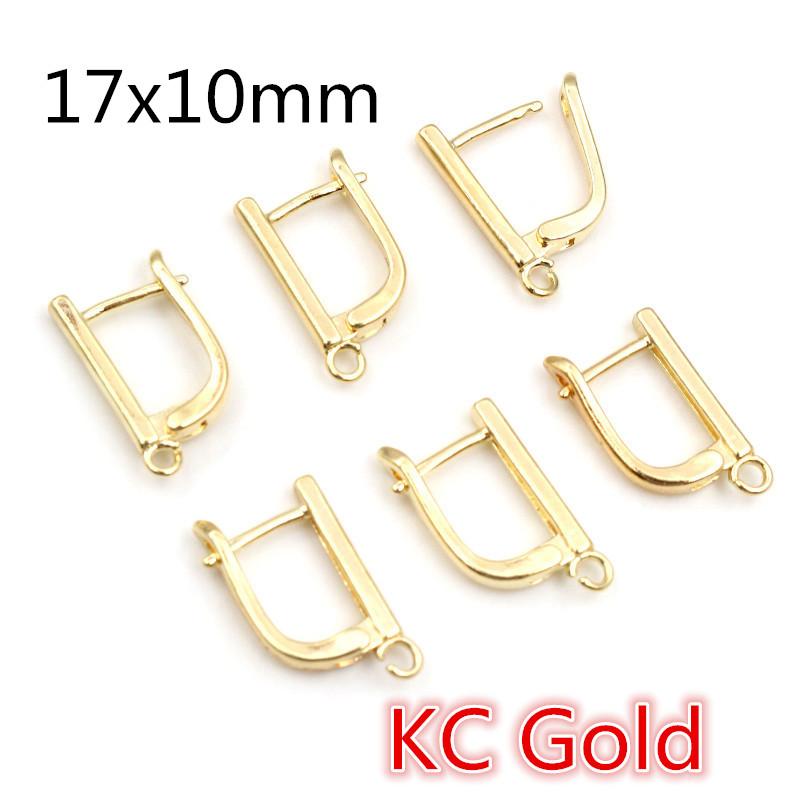10pcs 3-Styles Gold Color French Earring Hooks Lever Back Open Loop Setting for DIY Earring Clips Clasp Jewelry Making Findings