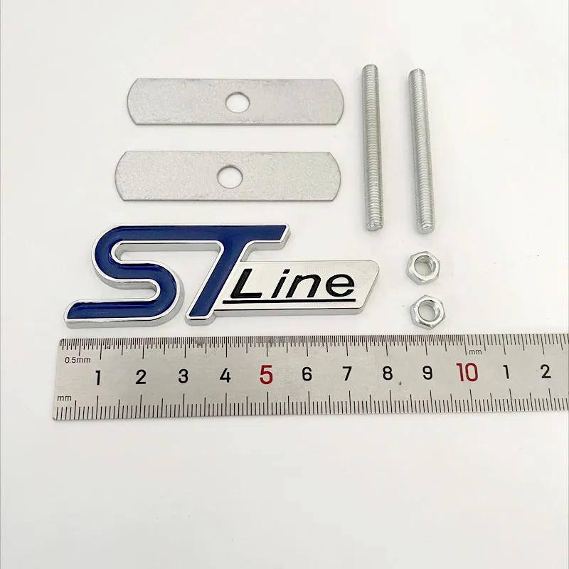 3D kovové logo ST Line odznak emblém na kufr přední mřížku pro Ford Focus MK4 PUMA Mondeo Kuga Fiesta ST Line samolepka příslušenství