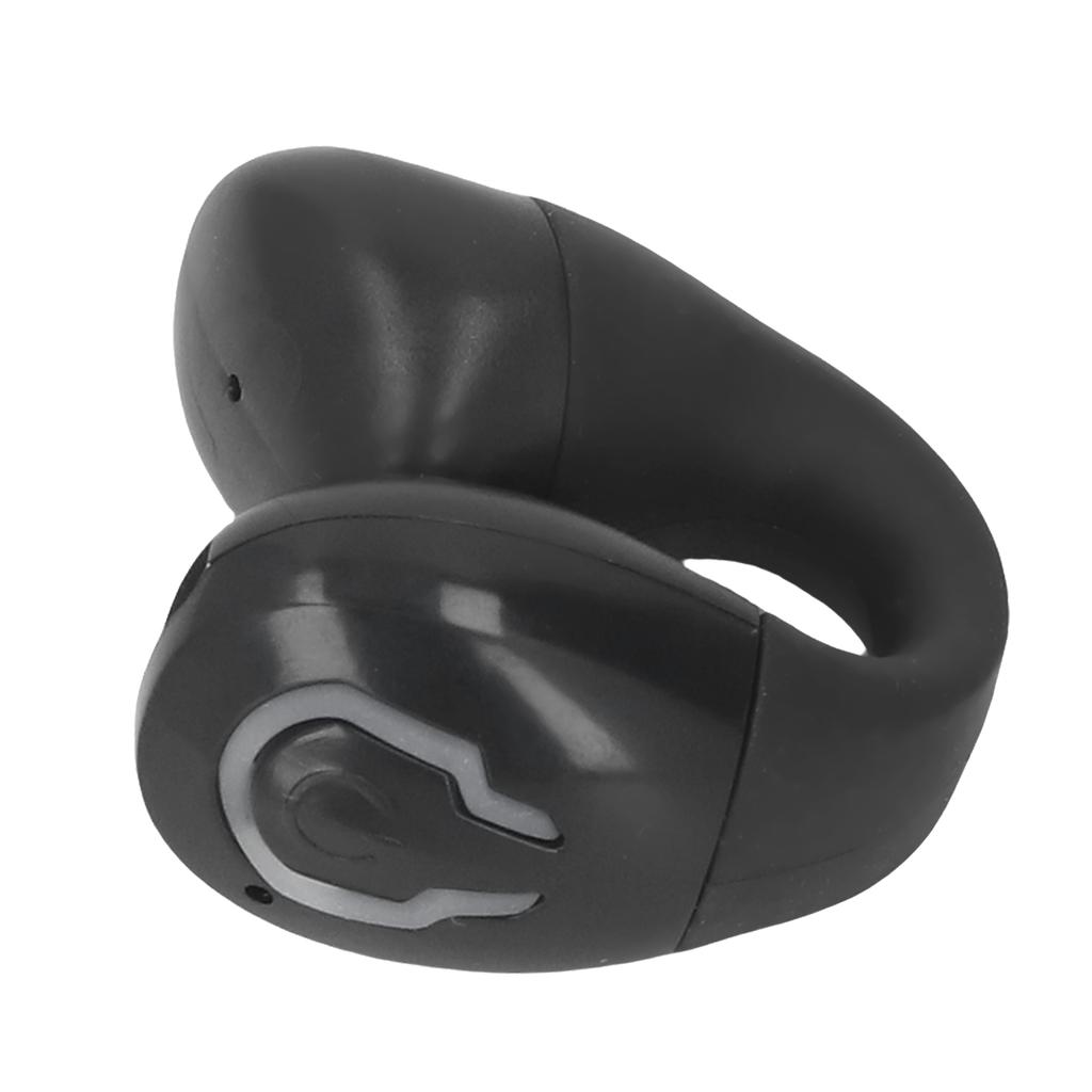 Bluetooth V5.4 Earbud Single Side Open Ring Clamp On Wireless Earphone for Sports Business Work Black