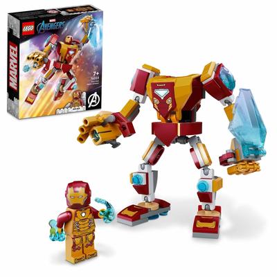 LEGO Superhelden Iron Man Mecha-Anzug 76203 Spielzeugbausteine Geschenk Superheld Amerikanische Comics Sentai Held Jungen ab 7 Jahren