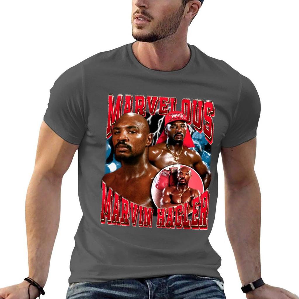 Marvelous Marvin Hagler Vintage Boxing Legend Signature Retro s s Bootleg Rap Style TShirt All Weather Casual Short Sleeve
