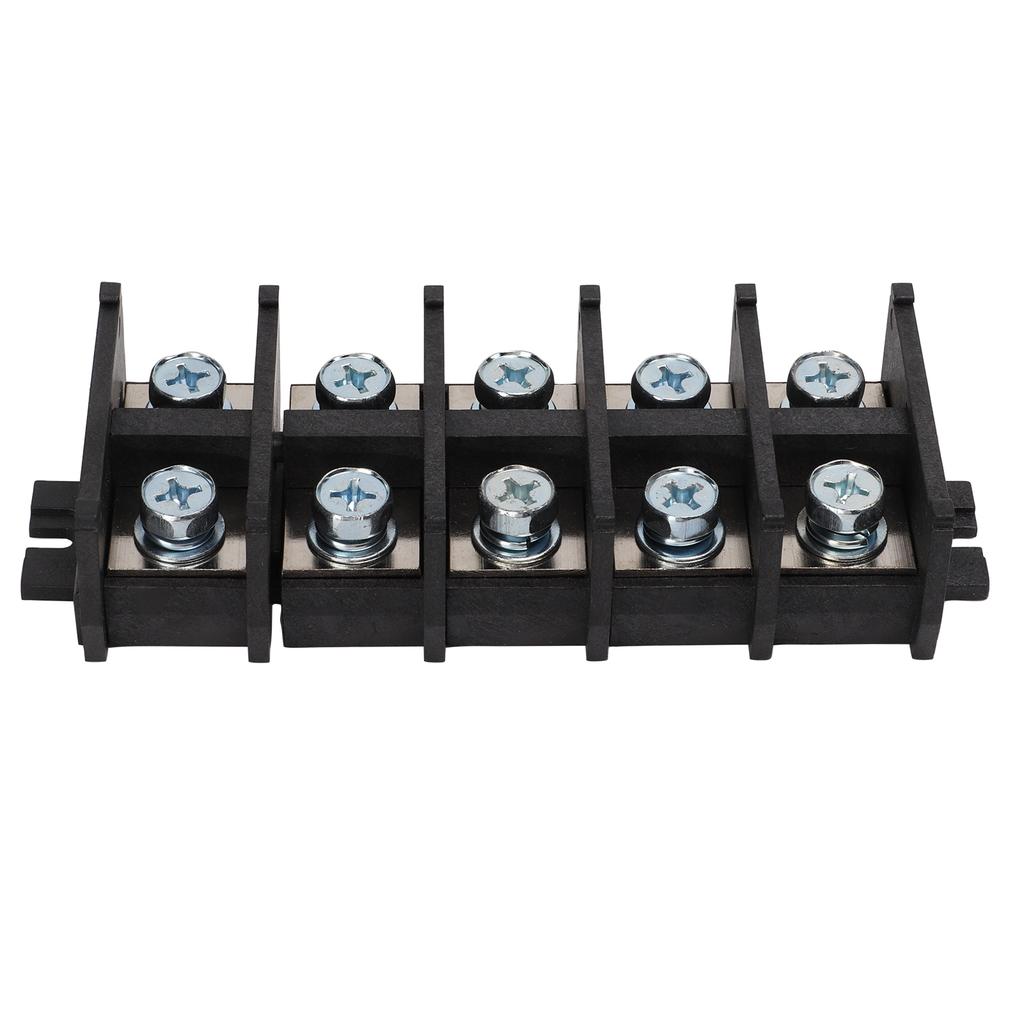 5Pcs Barrier Terminal Strip Block High Toughness Good Electrical Conductivity Simple Operation Rail Base Screw Connector