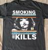 2026-NEW "Smoking Kills" T-shirt Men's and Women's Best-selling Retro Comic Style Pattern Loose Y2K Round Neck Shirt