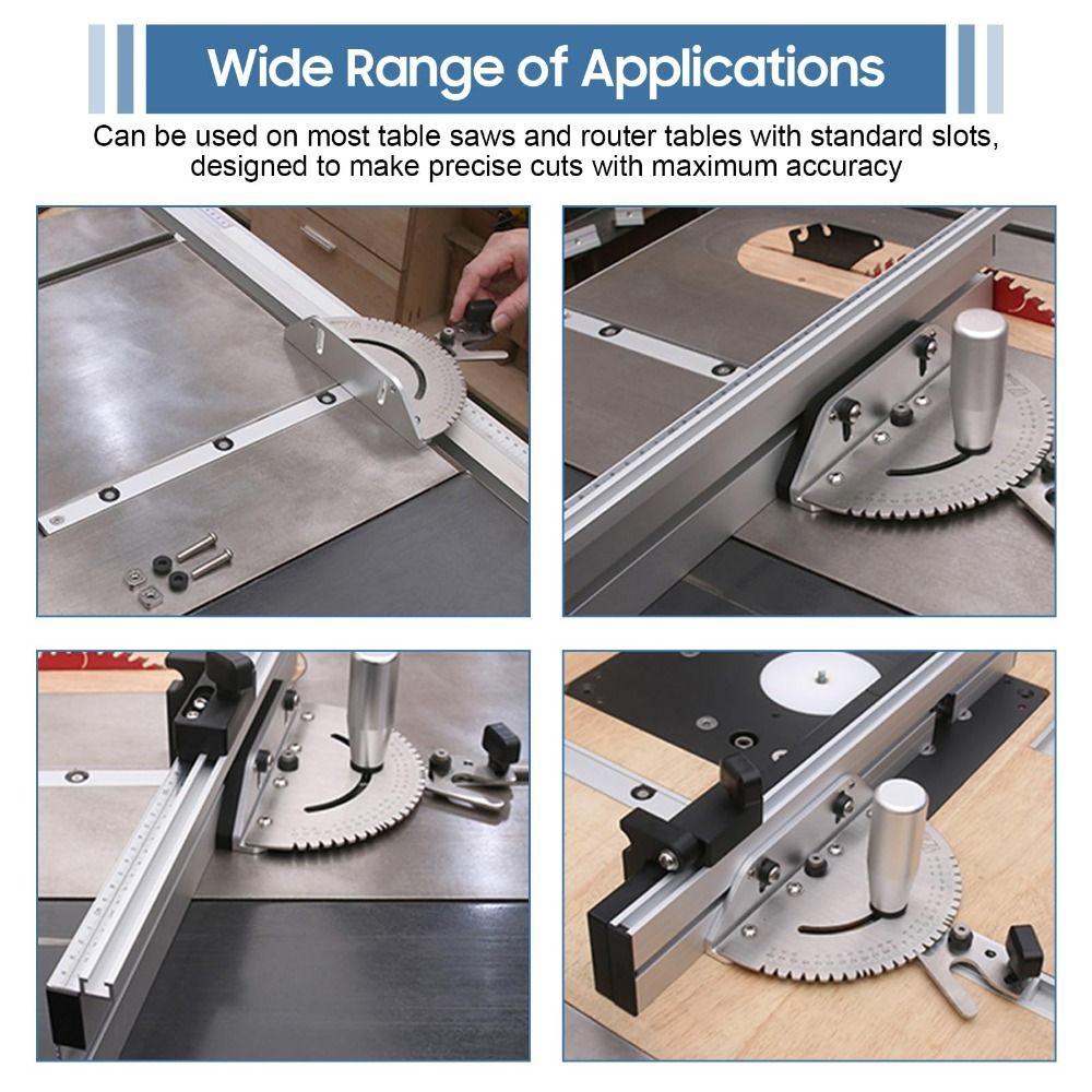 Precision Push Ruler Woodworking Angle Ruler Adjustable Miter Gauge  Sawing Assembly