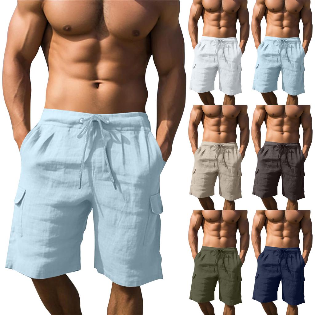 Herren Sommer Shorts Elastischer Bund Lockere Freizeit Strandshorts