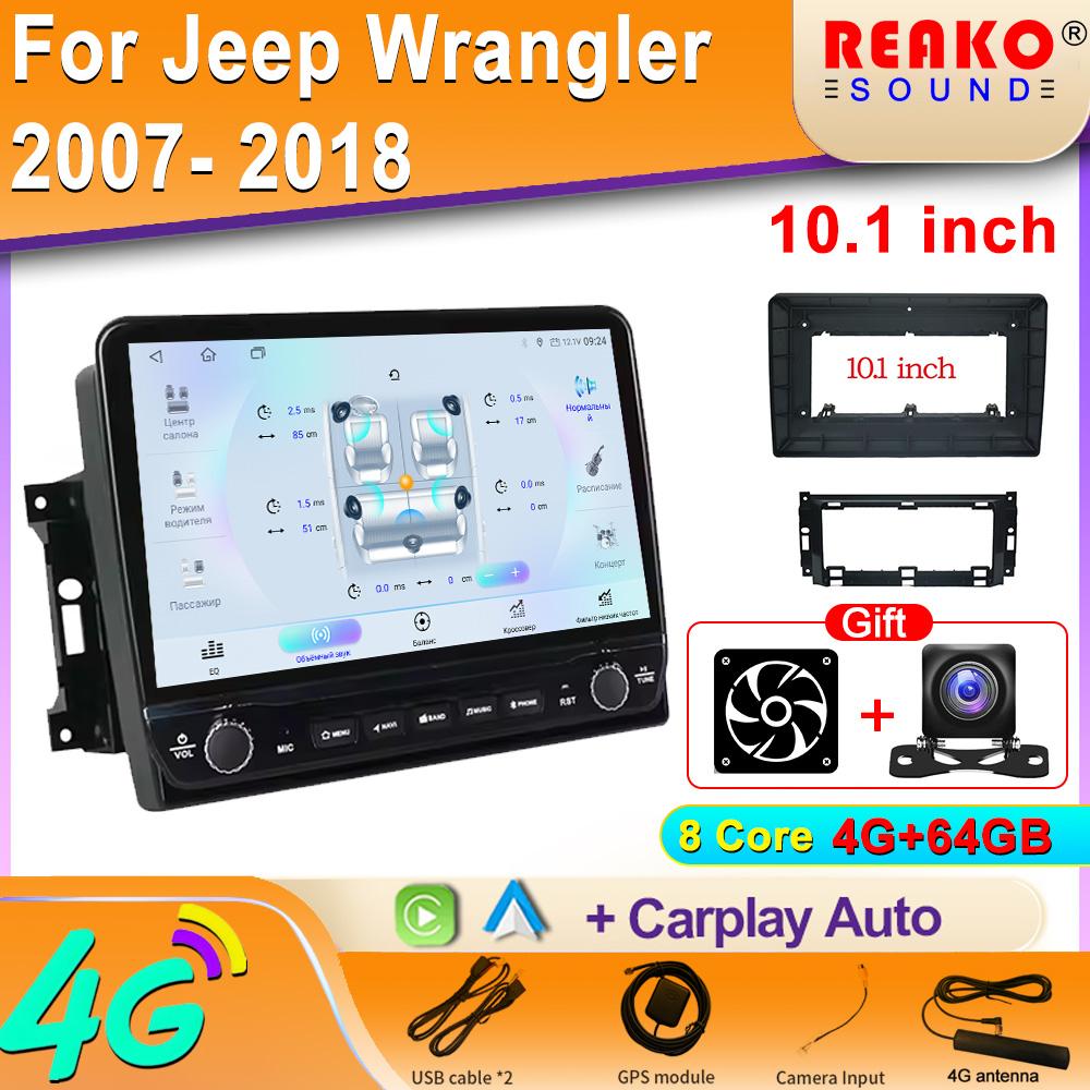 Android Für Jeep Wrangler 2007- 2018 Autoradio Carplay Navigation GPS Stereo Auto Bildschirm Bluetooth Multimedia Player