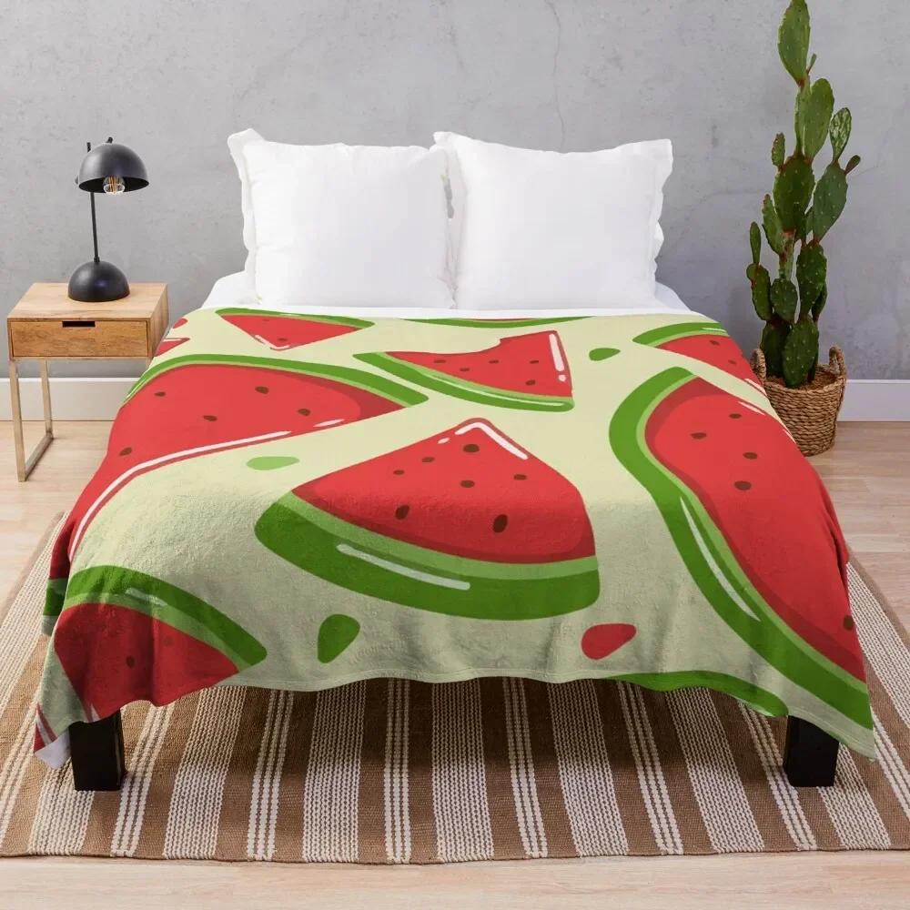 Coperta Morbida Anguria Rossa Matrimoniale Leggera in Pile di Flanella per Divano Letto Divano Viaggio Campeggio per Bambini Adulti