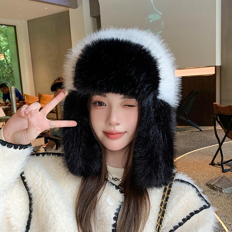 

Зимняя новая флисовая утолщенная уличная теплая шапка с плюшевой защитой ушей, пуловер для детей