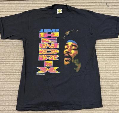 Vintage Jimi Hendrix Shirt Herren L Schwarz 90er Jahre Band T-Shirt Tee Hergestellt USA