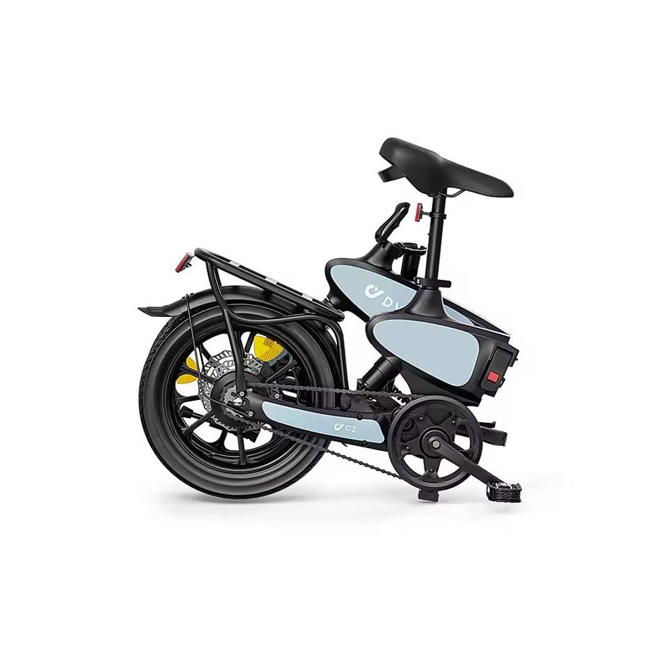 DYU C2 Electric Bicycle 350W Motor, 48V 7.5Ah Battery, 16 Inch Tires, Range 45KM, Foldable, Folding E-Bike