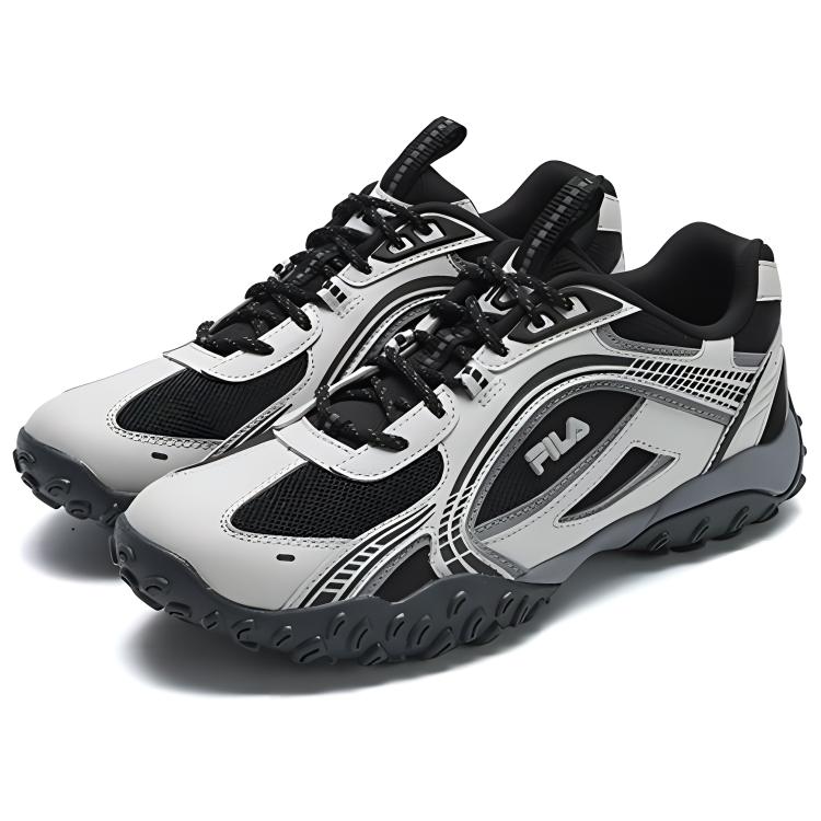 FILA Pebble Comfortable Versatile Durable Low-Top Running Shoes Women sneaker Gray Black F12W432106F-BA