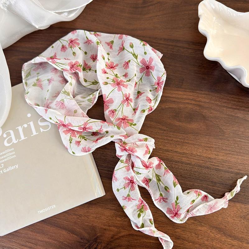 Schal Stirnband Französisch Retro Karomuster Süß Und Niedlich Kopftuch