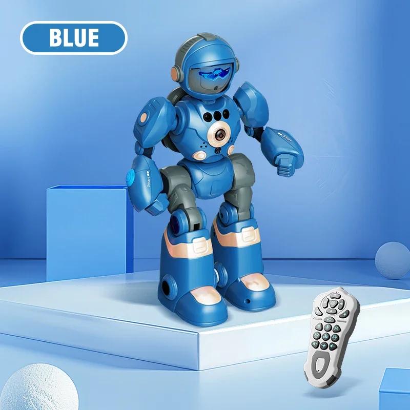 

2.4G Remote Controlled Robot Gesture Sensing Intelligent Programming Dancing Singing Puzzle Toys Kids Toy for Children Gifts синій