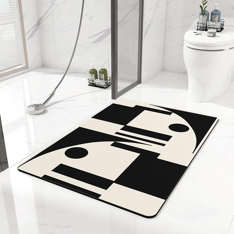 Bathroom Anti-slip Mat Diatom Mud Absorbent Pad Nordic Style Toilet Floor Mat Soft Diatomite Bathroom Toilet Carpet