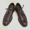 Vintage 70s-80s Long Wingtip Goodyear Welt Shoes Red Brown Size 10D/B 27.0-28.0(USED)