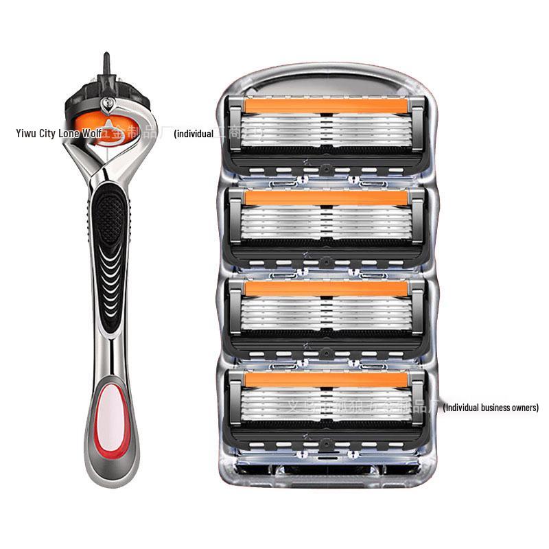 Men’s 5-Blade Manual Razor with Universal Gillette-Compatible Head