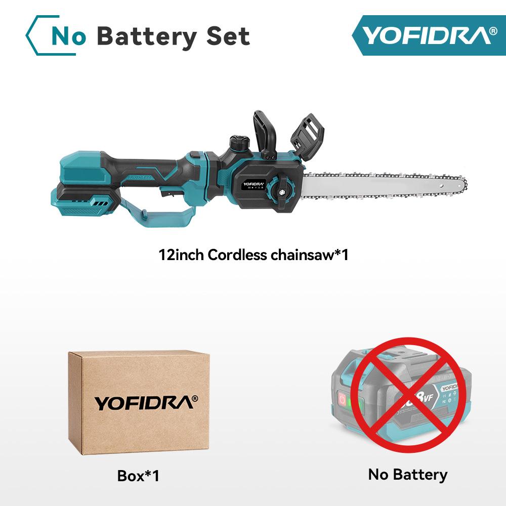 

YOFIDRA Brushless Telescoping Pole Електрична ланцюгова пила High Branch Garden Woodworking Pil for Makita 18V-21V Battery Without battery