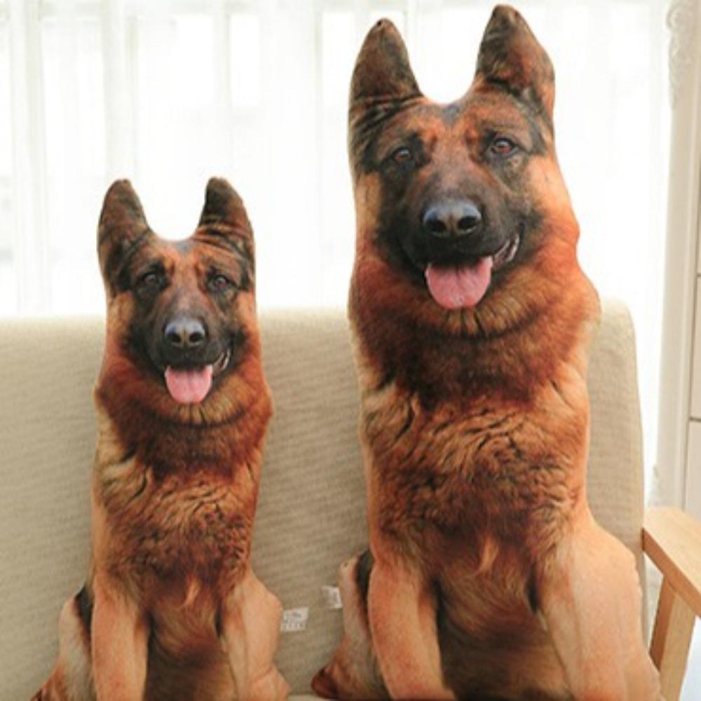 Husky Dog Pet Throw Pillow 3D Plush Animal Toys Realistic Printed Dog Plush  Party Supplies