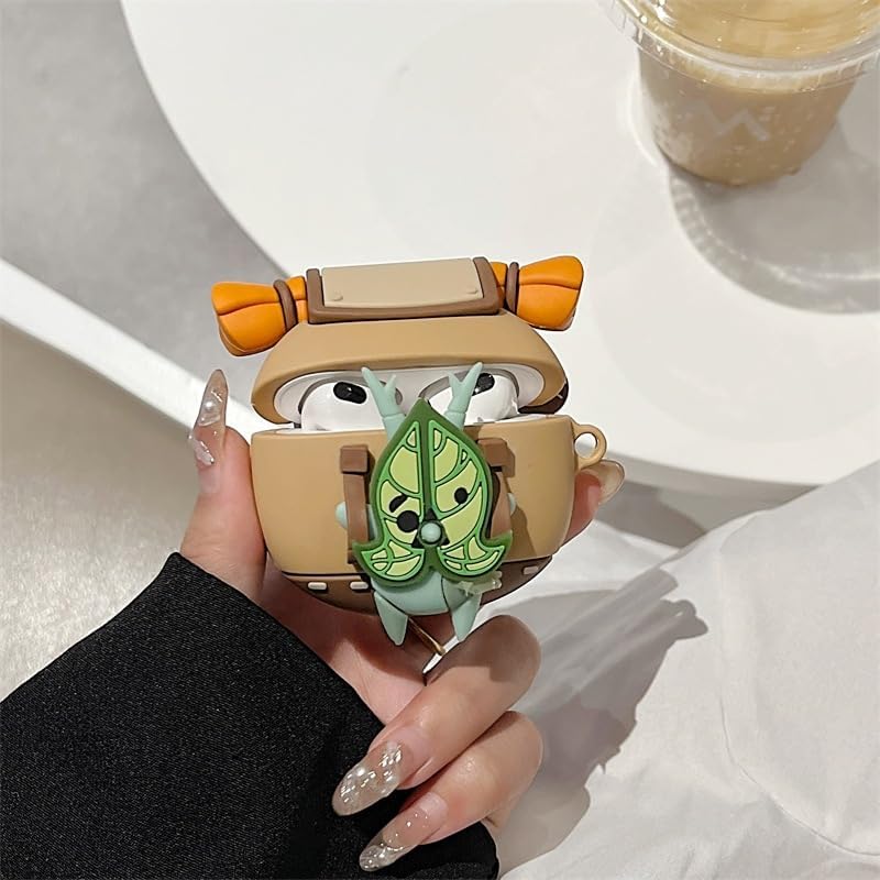 

for AirPods 4 (4th Generation) Case Korok Cover,with Keychain and Cleaner Kit,3D Cute Anime Cartoon Yahaha AirPods 4 Case,Protective Silicone Skin