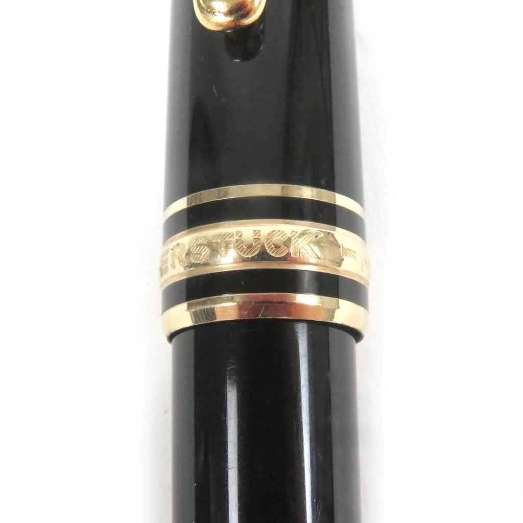 Sehr guter MONTBLANC Kugelschreiber Meisterstück Classic Kappe Typ Schwarz Gold Herren Gebraucht